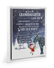 Granddaughter Christmas Never Forget I Love You Floating Framed Canvas Prints White tile