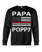Grandfather Papa Firefighter Poppy Crewneck Sweatshirt tile