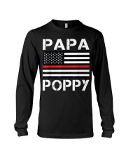 Grandfather Papa Firefighter Poppy Long Sleeve Tee tile