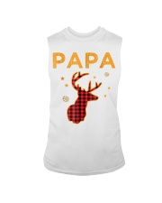 Grandfather Christmas Papa Deer Red Plaid Sleeveless Tee tile