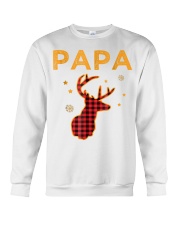 Grandfather Christmas Papa Deer Red Plaid Crewneck Sweatshirt tile