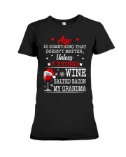 Grandmother Christmas Age Is Doesn't Matter Premium Fit Ladies Tee tile