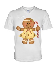 Grandmother Gingerbread Nana V-Neck T-Shirt tile
