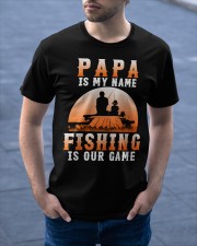 Grandfather Fishing is our game Classic T-Shirt apparel-classic-tshirt-lifestyle-front-46