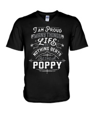 Grandfather Nothing Beats Being A Poppy V-Neck T-Shirt tile