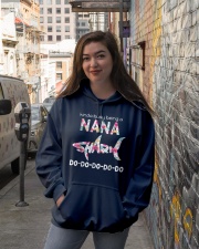 Grandmother Kinda Busy Being A Nana Shark Hooded Sweatshirt lifestyle-unisex-hoodie-front-1
