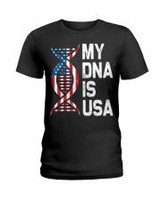 My DNA Is USA Ladies T-Shirt tile