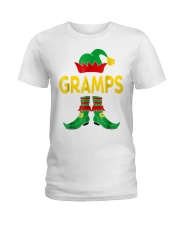 Grandfather Christmas Gramps Elf Ladies T-Shirt tile