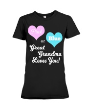 Grandmother Pink Or Blue Premium Fit Ladies Tee tile