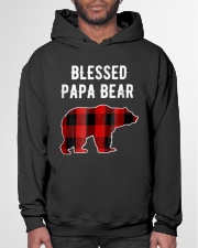 Grandfather Blessed Papa Bear Buffalo Plaid Bear Hooded Sweatshirt garment-hooded-sweatshirt-front-03