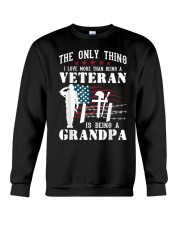 Grandfather Veteran Grandpa Crewneck Sweatshirt tile