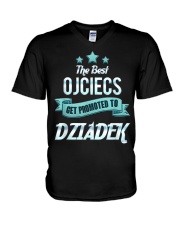 Grandfather Best Ojciecs Get Promoted To Dziadek V-Neck T-Shirt tile