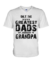 Grandfather Greatest Dads Get Promoted To Grandpa V-Neck T-Shirt tile