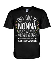 Grandmother They Call Me Nonna Partner In Crime V-Neck T-Shirt tile