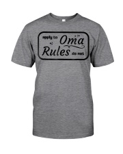 Grandmother Rules Oma Silly Humor Classic T-Shirt front