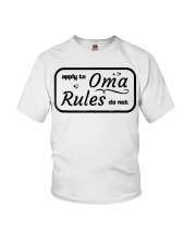 Grandmother Rules Oma Silly Humor Youth T-Shirt tile