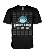 Grandfather Shark Doo Doo V-Neck T-Shirt tile