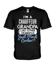 Grandfather Im A Chauffeur Grandpa V-Neck T-Shirt tile