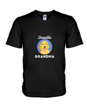 Grandmother Doodle Grandma V-Neck T-Shirt tile