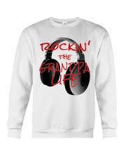 Grandfather Music Lover Rocking Grandpa Life Crewneck Sweatshirt tile