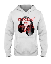 Grandfather Music Lover Rocking Grandpa Life Hooded Sweatshirt front