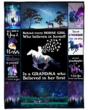 Granddaughter Christmas Behind Every Horse Girl Large Fleece Blanket - 60" x 80" front