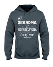 Grandmother My Grandma In Pennsylvania Loves Me Hooded Sweatshirt front