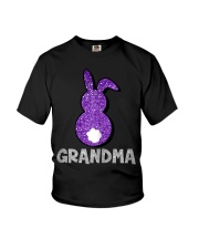Grandmother Womens Grandma Bunny Youth T-Shirt tile