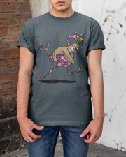 Flamingo Sloth Rinding Flamingo Classic T-Shirt apparel-classic-tshirt-lifestyle-31