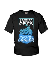 Grandfather Cool Grandpa Biker Motorcycle Youth T-Shirt tile