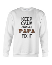 Grandfather Keep Calm And Let Papa Fix It Crewneck Sweatshirt tile