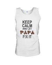 Grandfather Keep Calm And Let Papa Fix It Unisex Tank tile