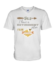 Grandfather Retirement Plan I Ll Be Beekeeping V-Neck T-Shirt tile
