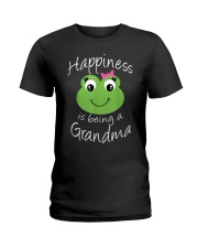 Grandmother Happiness Is Being A Grandma Frog Ladies T-Shirt tile