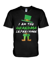 Grandmother I M The Grandma Leprechaun Christmas V-Neck T-Shirt tile