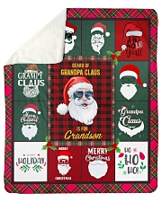 Grandfather Christmas Beard Is For Grandson Sherpa Fleece Blanket tile