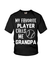 Grandfather My Favorite Player Calls Me Grandpa Youth T-Shirt tile