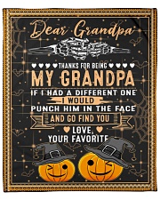 Grandfather Halloween Thank For Being My Grandpa Fleece Blanket - 50" x 60" front