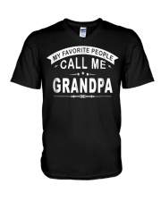 Grandfather My Favorite People Call Me Grandpa V-Neck T-Shirt tile
