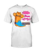 Grandfather Boot Or Bow Grandpa Baby Gender Premium Fit Mens Tee tile