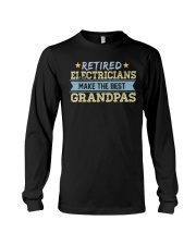 Grandfather Retired Electrician Grandpa Long Sleeve Tee tile