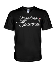 Grandmother Squirrel Lover V-Neck T-Shirt tile