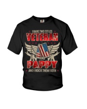 Grandfather Veteran Grandpa Proud Pappy Youth T-Shirt tile
