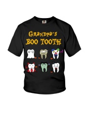 Grandfather Halloween Grandpa's Boo Tooth Youth T-Shirt tile