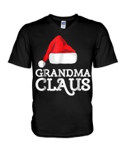 Grandmother Claus Christmas V-Neck T-Shirt tile