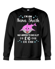Grandmother Im An Nana Shark Crewneck Sweatshirt tile