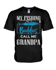Grandfather My Fishing Buddies Call Me Grandpa V-Neck T-Shirt tile