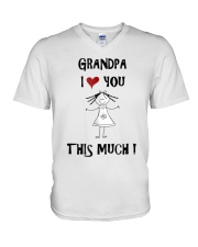 Grandfather I Love You Gift T For Granddaddy V-Neck T-Shirt tile