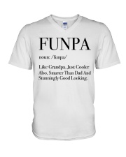 Grandfather Funpa Like Grandpa Just Cooler V-Neck T-Shirt tile