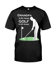 Grandfather Is My Name Golf Is My Game Grandpa Premium Fit Mens Tee tile
